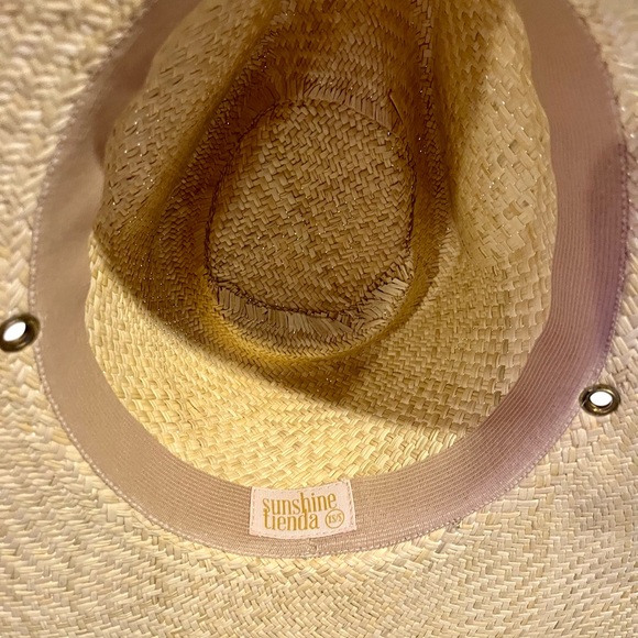 Sunshine Tienda WIDE BRIMMED PALM FRINGE HAT size XS / S - Picture 6 of 6